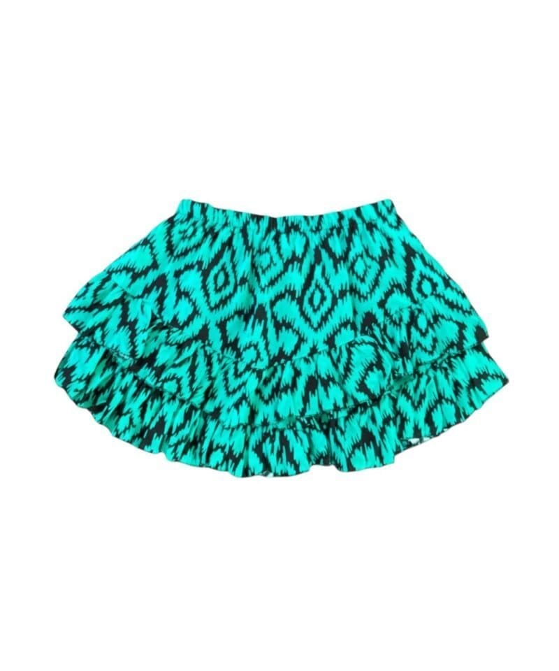 Skort-Pretty-Rushes-turquoise zwart-zwarte--mint-blauw-blauwe-print-broekrok-korte-broek-short-skorts-laagjes-trendy-festival-kleding-kopen-musthaves-Photoroom