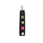 Sleutelhanger-Colour-Blocking-zwart-zwarte-sleutelhangers-neon-gekleurde-studs-Keychain-musthave-fashion-items-online-bestellen