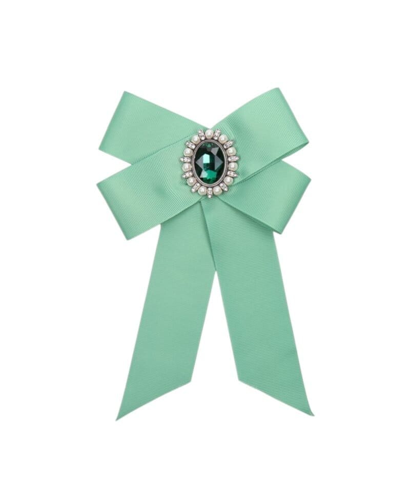 Strikdas Baroque Broche Choker-Bow-Tie-Baroque-Broche-licht-groen-groene-kraagjes-hemd-details-dames-dassen-stropdassen-green-musthave-fashion-kopen-Photoroom