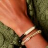 Tube Armband Gold Black-Gold-zwarte-stenen-goud-dames-armbanden-leuk-gekleurde-sieraden-kopen-bestellen