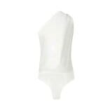 Witte Bodystocking One Shoulder wit glanzende body dames trendy sexy yehwang kleding kopen bestellen achter-Photoroom