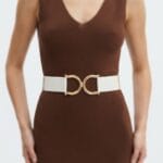 Witte-Stretch-Riem-Gold-Buckle-wit-verstelbare-dames-riemen-elastisch-gouden-gesp-kopen-bestellen-chique model