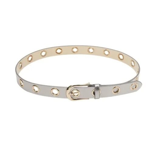 Zilver Metallic Riem zilveren gouden gesp eyelets dames riemen ceinturen kleurrijke kopen bestellen