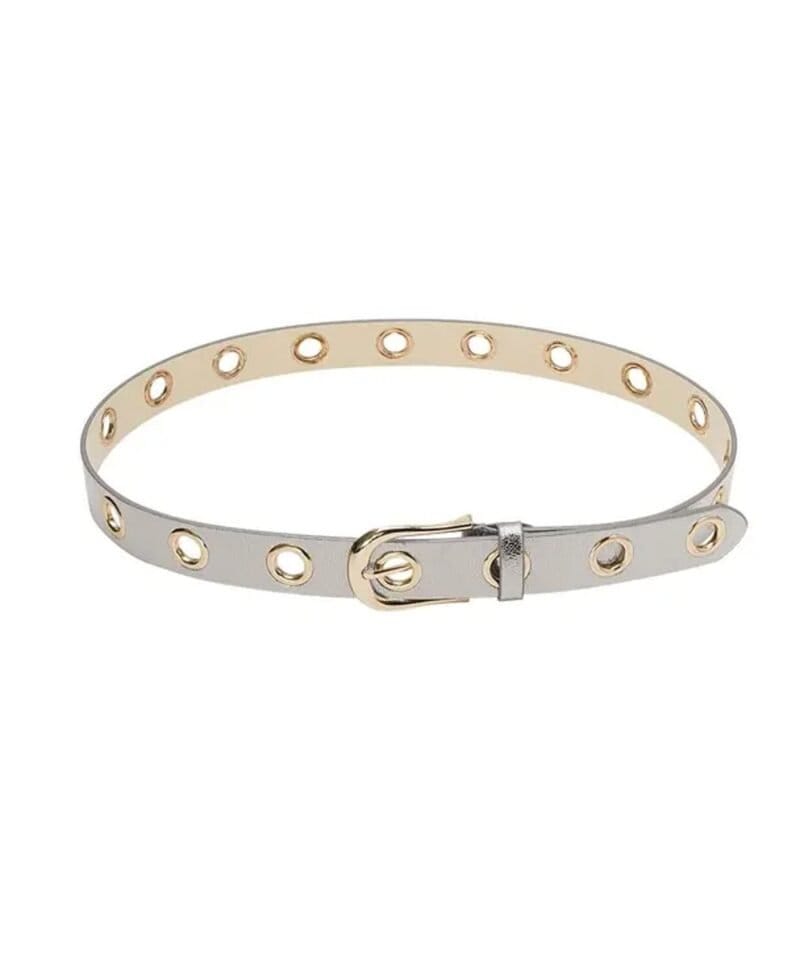 Zilver Metallic Riem zilveren gouden gesp eyelets dames riemen ceinturen kleurrijke kopen bestellen