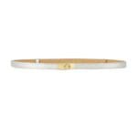 Zilveren Leren Riem Gouden Draaislot zilver trendy verstelbare dunne leer dames riemen elegante riemen ceinturen