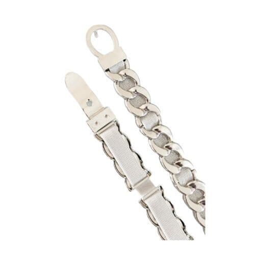 Zilveren Schakelriem Chain Belt zilver zilveren schakelriemen ceinturen mentale schakels zilveren elastiek riemen kopen bestellen nu12