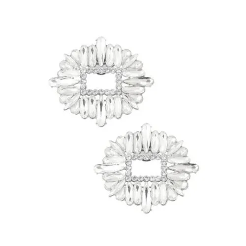 Zilveren Schoenenclips Chique-Met-Kristal-Steentjes-Trendy-Schoenaccessoires-Luxe-Accessoires-voor-Je-Pumps