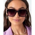 Zonnebril Classy Girl zwart zwarte dames zonnebrillen structuur trendy kopen bestellen1