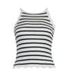 witte Halter Top Sara zwart gestreepte scallop geschulpte delen mouwloze topjes kopen fashion1-Photoroom