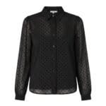 Zwarte Blouse Polka Dots trendy doorzichtige dames blouses hemden kopen bestellen suzy milly chique -Photoroom