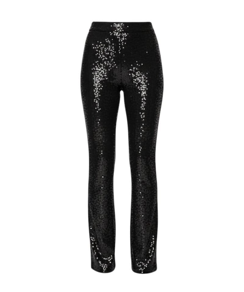 Zwarte Lovertjes Broek zwart stretch broeken leggings rechte pijpen party pants fashion kopen bestellen -Photoroom