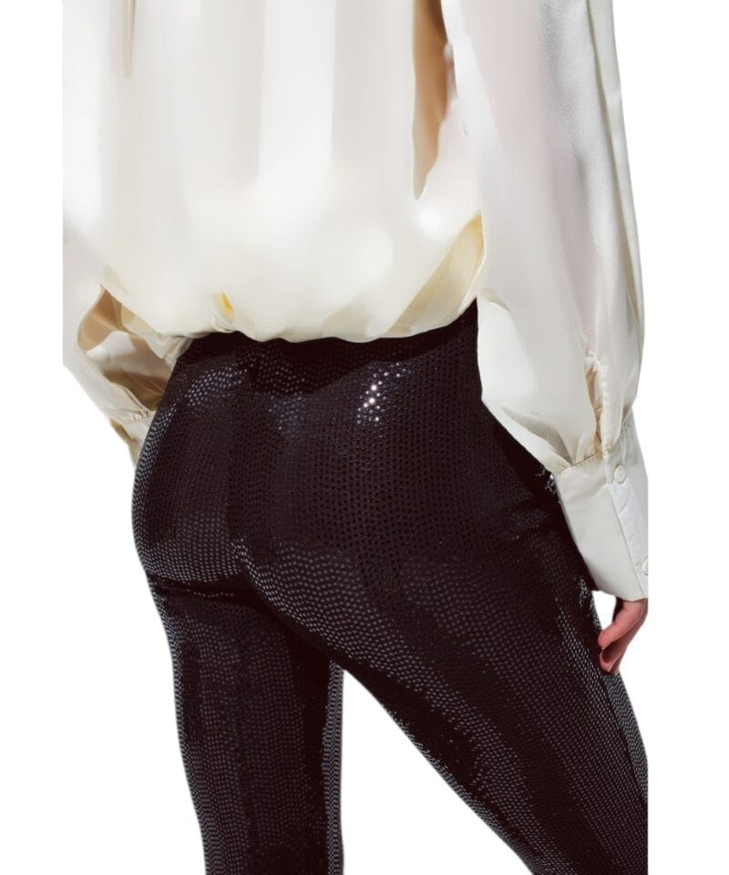 Zwarte Lovertjes Broek zwart stretch broeken leggings rechte pijpen party pants fashion kopen bestellen details-Photoroom