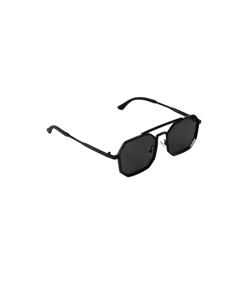 Zwarte Zonnebril Lumi zwart zonnebrillen gouden details sunglasses brillen zomer kopen bestellen side