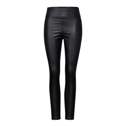 Zwarte leatherlook Vegan Legging hoge taille trendy Zwart dames broeken legging kopen bestellen-Photoroom