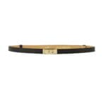 zwarte Leren Riem Gouden Draaislot zwart zwarte trendy verstelbare dunne leer dames riemen elegante riemen ceinturen