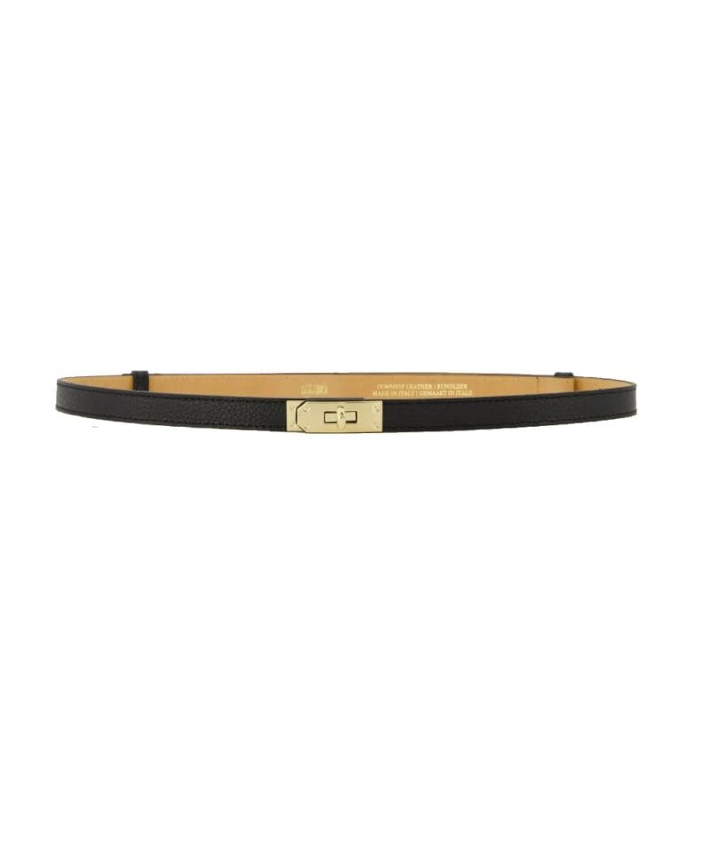 zwarte Leren Riem Gouden Draaislot zwart zwarte trendy verstelbare dunne leer dames riemen elegante riemen ceinturen
