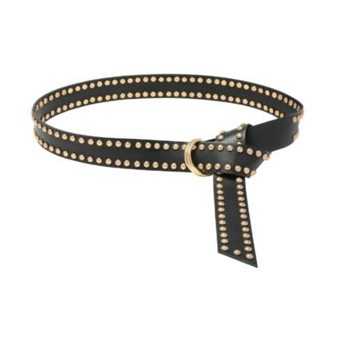 zwarte-Riem-Twisted-Studs-zwart dames riemen gouden studs belt yehwang kopen bestellen