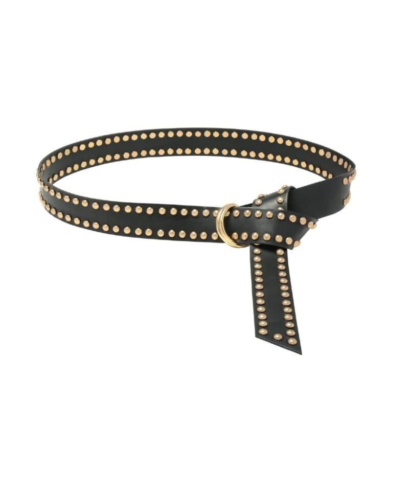 zwarte-Riem-Twisted-Studs-zwart dames riemen gouden studs belt yehwang kopen bestellen