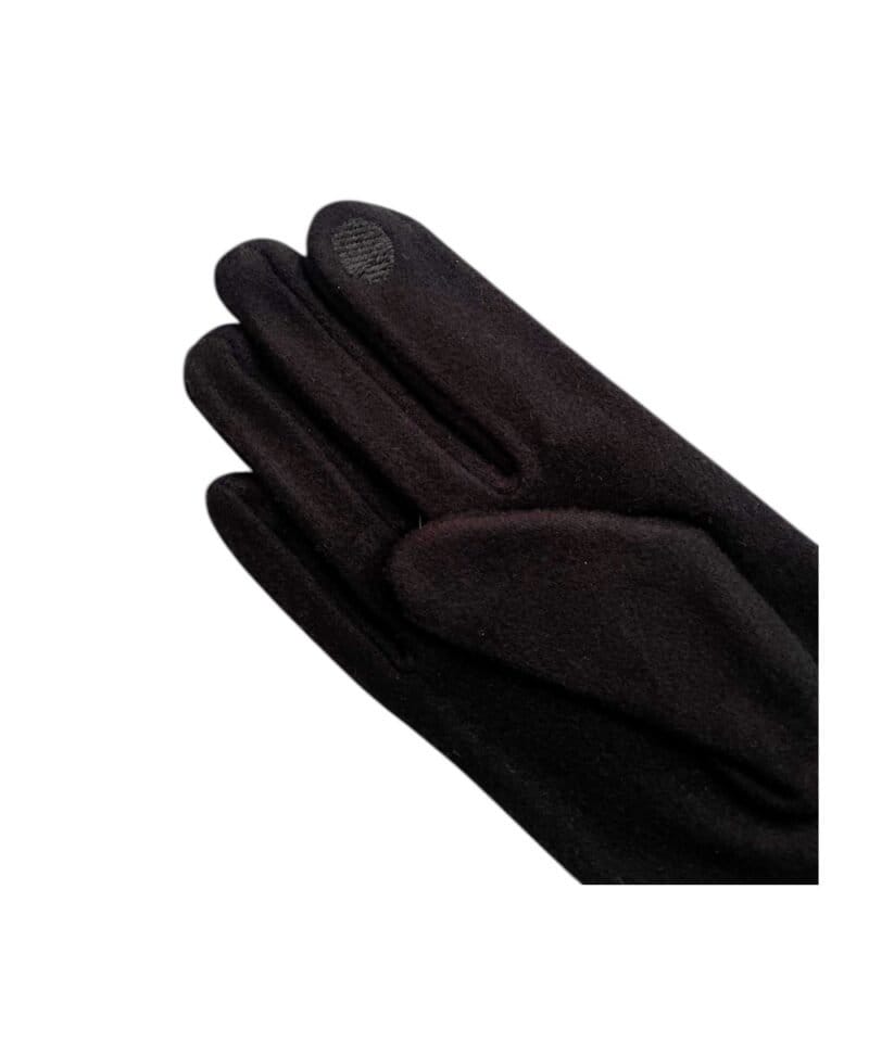 zwarte handschoenen hart ring zwart dames handschoen met gouden hart en parel details trendy fashion warme kopen bestellen3