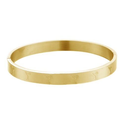Armband-Cocktails-RVS-Gouden bangle dames armbanden cocktails gegraveerd musthaves armbanden