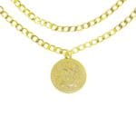Dubbele-Ketting-La-Reina-goud-gouden-2-schakelkettingen-met-munt-layerd-necklage-online-kettingen-dames-sieraden-kopen-bestellen-achter