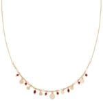 Ketting-Be-Happy-goud-gouden-kettingen-rode-steentjes-muntjes-fashion-sieraden-kopen