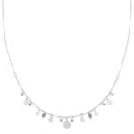 Ketting-Be-Happy-zilver-zilveren-kettingen-rode-steentjes-muntjes-fashion-sieraden-kopen