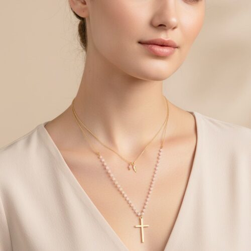 Ketting Beaded Cross