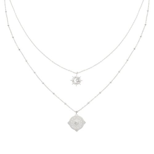 Ketting Compass Star goud-zilver-zilveren-ketting-ster-bedel-kompas-bedel-fashion-kettingen-necklages-kopen