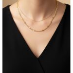 Ketting Connect Chain Korte-dames-kettingen-fashion-goud-gouden-chain-schakels-gold-plated-Necklace-model 1