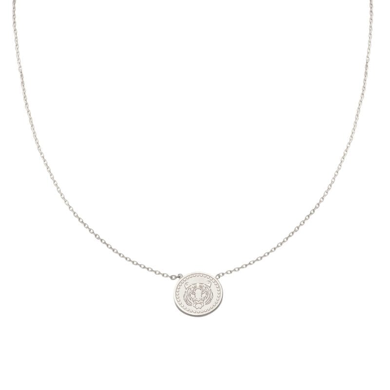 Ketting-Fierce-Tiger-zilver-zilver-dames-Kettingen-necklage-tijger-bedel-fashion-rvs-sieraden-kopen-kopie