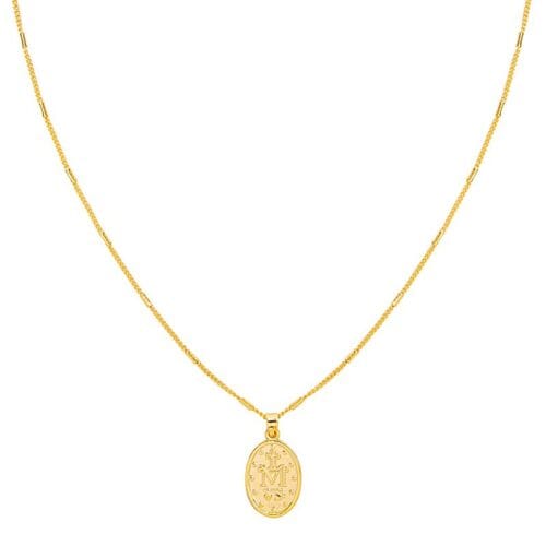 Ketting-Saint-Mary-goud-gouden-dames-lange-kettingen-heilig-gold-plated-sieraden-accessoires-online-bestellen-bedels-achter