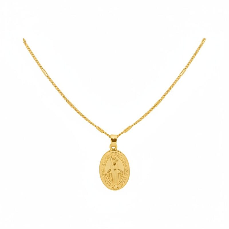 Ketting-Saint-Mary-goud gouden-dames-lange-kettingen-heilig-gold-plated-sieraden-accessoires-online-bestellen-bedels-voor-detail