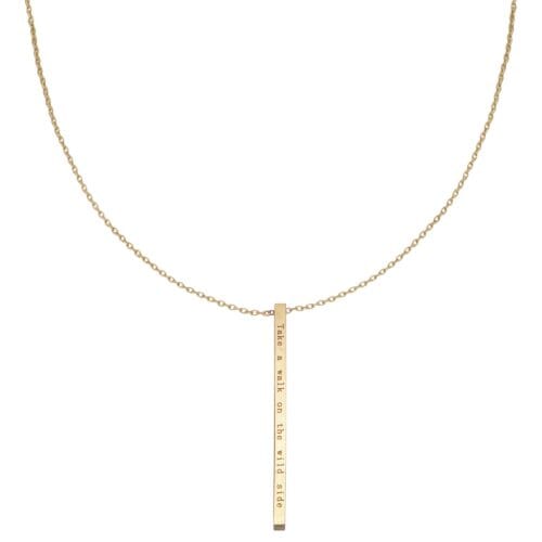Ketting Wild Side -goud-gouden-kettingen-tekst-balk-take-a-walk-on-te-wide-side-kopen