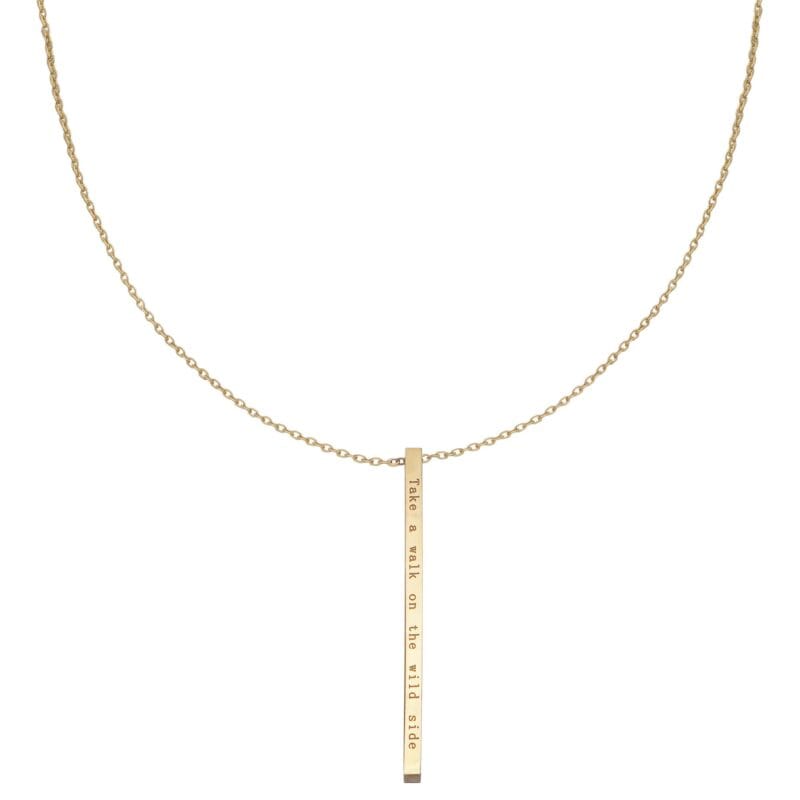 Ketting Wild Side -goud-gouden-kettingen-tekst-balk-take-a-walk-on-te-wide-side-kopen