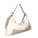 Leren Handtas Jasmine beige leren schoudertas taupe hengsels details zachte ruime leren dames tassen italie kopen