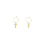 Oorbellen-Chic-Cross-goud-gouden-dames-oorbellen-kruis-bedel-oorhangers-earrings-online-kopen-dames-sieraden-kopen