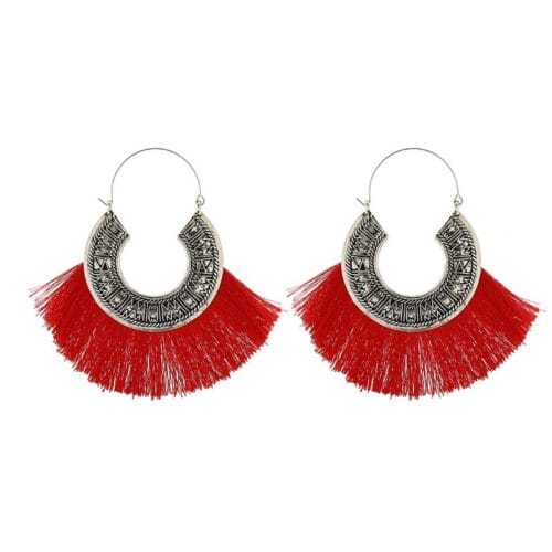 Oorbellen-Tassel-Mania-zilveren-oorhangers-met-rood-rode-fringe-touw-aztec-mode-accessoires-dames-vrouwen-musthaves