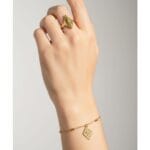 Ring en armband Leopard-Spots-Goud-gouden-dames-open-ringen-verstelbare-fashion-driekhoeks-rvs-ringen-kopen