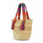 Strandtas Boho Ibiza jutte manden strandtassen tassen kleurrijke hengsels boho tas kopen bestellen fashion