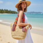 Strandtas Boho Ibiza jutte manden strandtassen tassen kleurrijke hengsels boho tas kopen bestellen model