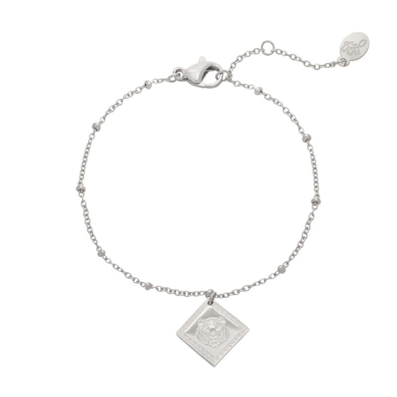 Zilveren Armband Fierce Tiger -zilver-zilveren-dames-armbanden-bracelets-bedel-tijger-fashion-rvs-sieraden-kopen