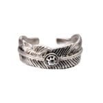 Zilveren Ring Feather Circle-boho-zilver-dames-ringen-veertje-zilvere-open-achterkant-accessoires-rings-online-kopen-goedkoop
