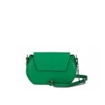 Leren Schoudertas Atena groen groene leren schoudertassen donker metalen kettinghengsel crossbodytassen kopen bestellen italie