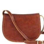 Leren Schoudertas Enila cognac classy chique leer schoudertassen dames flap italiaans kopen bestellen vintage