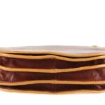 Leren Schoudertas Enila cognac classy chique leer schoudertassen dames flap italiaans kopen bestellen onder