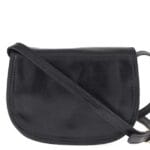 Leren Schoudertas Enila zwart zwarte classy chique leer schoudertassen dames flap italiaans kopen bestellen