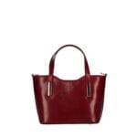 Vintage Leren Handtas Gaia donkerrood rode trendy leer leder handtassen dames zilver beslag kopen bestellen