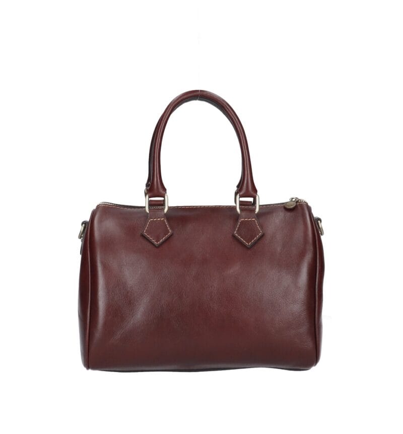 Vintage Leren Handtas Justine bruin bruine leer leder handtassen dokterstassen vintageleer kope bestellen