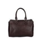 Vintage Leren Handtas Justine donker bruin bruine leer leder handtassen dokterstassen vintageleer kope bestellen